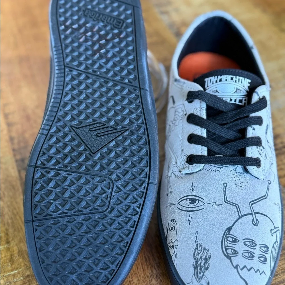 Emerica Skateboard Shoe Romero Laced X Toy Machine Tan Blck Men's 10 Womens 11.5